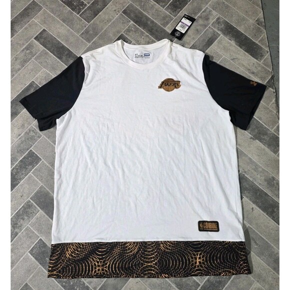 New Los Angeles Lakers Under Armour NBA Combine Alpha Performance Shirt Size 2XL - Picture 1 of 6